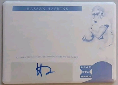 HASSAN HASKINS 2022 Leaf Trinity RC AUTO PRINTING PLATE SP #1/1 Titans Chargers