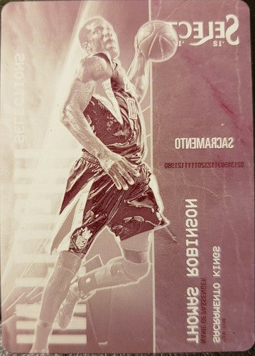 THOMAS ROBINSON 2012-13 Select In-Flight Selections PRINTING PLATE SP #1/1 Kings