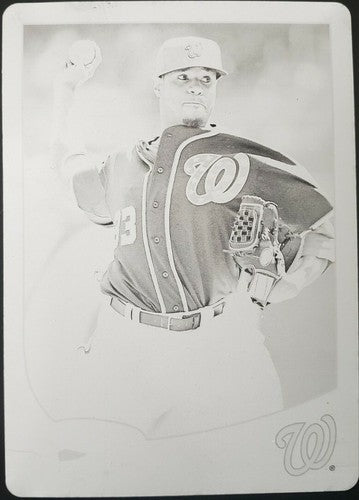 EDWIN JACKSON 2013 TOPPS Series 1 Printing Plate #1/1 Nationals A's Tigers Cubs