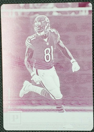 CAMERON MEREDITH 2018 Panini Patches PRINTING PLATE SP #1/1 Saints Bears One of