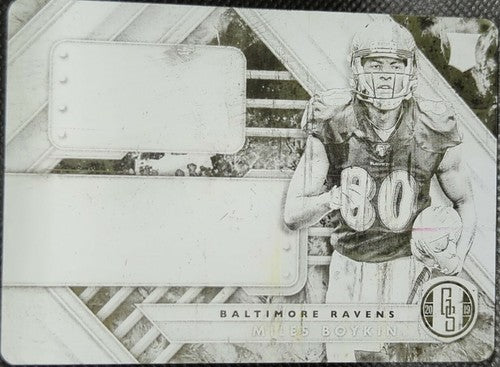 MILES BOYKIN 2019 Panini Gold Standard RC PRINTING PLATE SP #1/1 Ravens One of