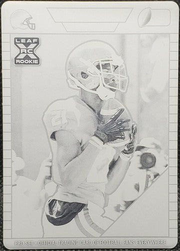 TYLER VAUGHNS 2021 Leaf Pro Set Metal 1989 RC PRINTING PLATE 1/1 Steelers One of