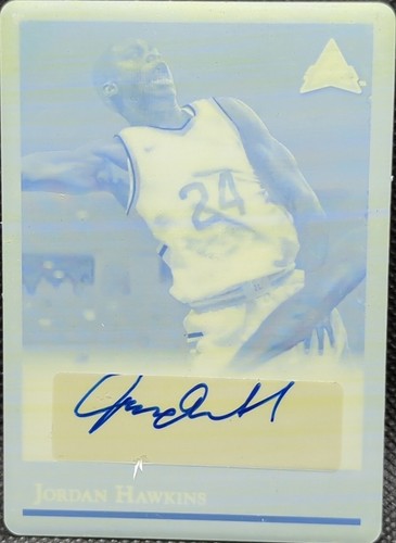 JORDAN HAWKINS 2021-22 Leaf Memories 1992 RC AUTO PRINTING PLATE SP #1/1 One of