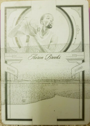 AARON BROOKS 2009-10 Playoff National Treasures PRINTING PLATE #1/1 of 1 Rockets