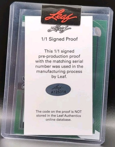 CHRIS OLADOKUN 2022 Leaf Pro Set Portrait AUTO PROOF Clear Green SP #1/1 Chiefs