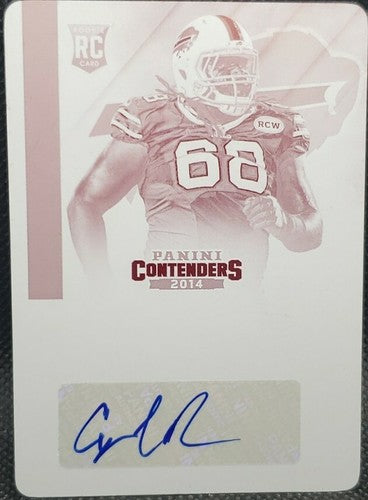 CYRIL RICHARDSON 2014 Panini Contenders RC DUAL AUTO PRINTING PLATE SP 1/1 Bills
