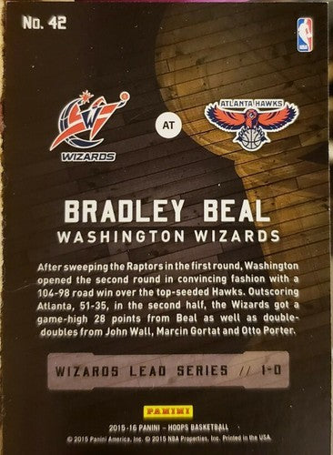 BRADLEY BEAL 2015-16 Panini Hoops Road to the Finals /999 Hawks Wizards Playoffs
