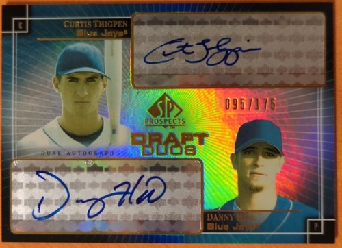 Curtis THIGPEN Danny HILL 2004 Upper Deck SP Prospects DUAL AUTO #/175 Blue Jays