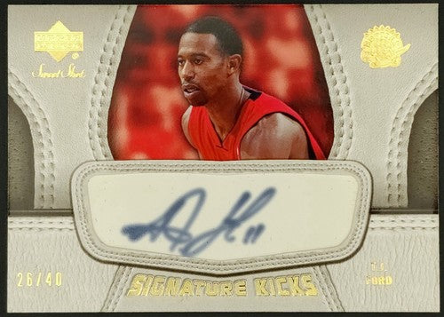 T. J. FORD 2007-08 NBA Sweet Shot Signature Kicks AUTO SHOE PATCH /40 TJ Raptors