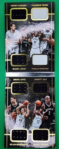 Brook LOPEZ Bojan BOGDANOVIC YOUNG JACK 2015-16 Preferred 8 JERSEY BOOKLET Nets