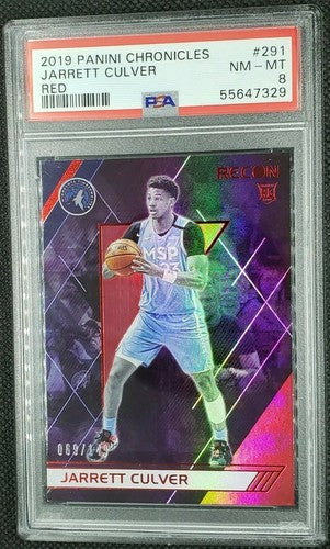 JARRETT CULVER 2019-20 Panini Chronicles Recon RC Rookie RED SP #/149 PSA 8 #291