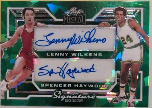 Spencer HAYWOOD Lenny WILKENS 2024 Leaf Metal Signature DUAL AUTO SP #1/1 Sonics