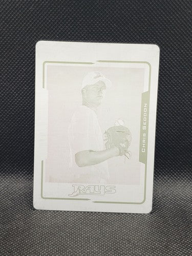 CHRIS SEDDON 2005 Topps MLB Magenta RC PRINTING PLATE #1/1 Tampa Bay Devil Rays