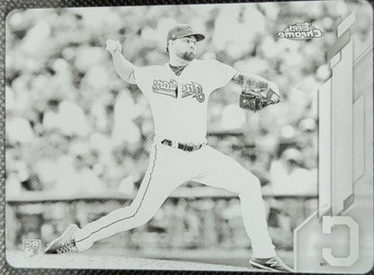 LOGAN ALLEN 2020 Topps Chrome RC PRINTING PLATE #1/1 Cleveland Guardians One of