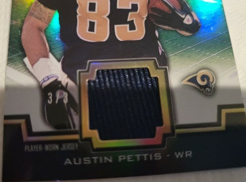AUSTIN PETTIS 2011 Topps Triple Threads Unity Relic Jersey Ruby Red SP #3/3 Rams