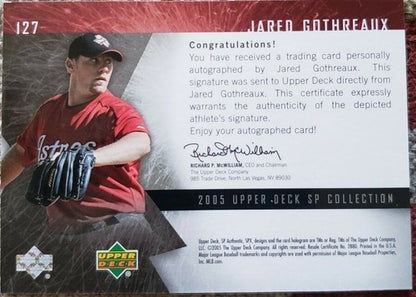 JARED GOTHREAUX 2005 Upper Deck SPx Rookie AUTO Autograph SP #/10 Houston Astros