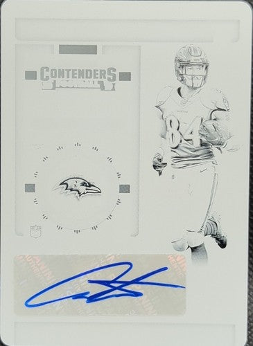 ANTOINE WESLEY 2021 Panini Contenders RC AUTO PRINTING PLATE #1/1 Ravens One of