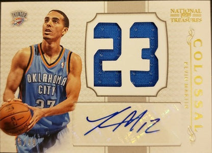 KEVIN MARTIN 2012-13 Panini National Treasures Dual JUMBO Jersey Number AUTO /49