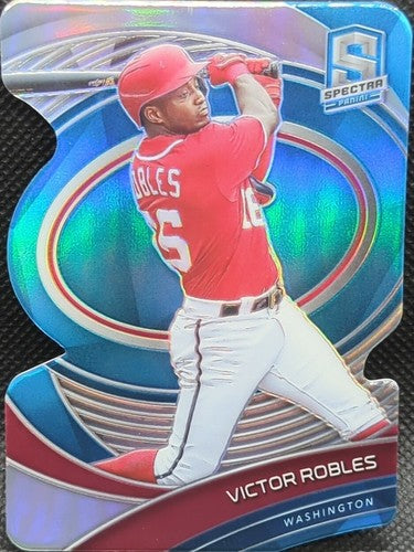 âï¸ VICTOR ROBLES 2021 Panini Spectra Neon Blue DIE CUT PARALLEL SP /45 Nationals