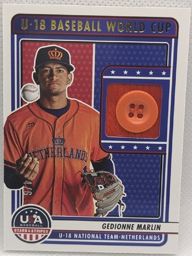 GEDIONNE MARLIN 2023 Panini USA Stars & Stripes Jersey BUTTON PATCH #4/6 Rangers
