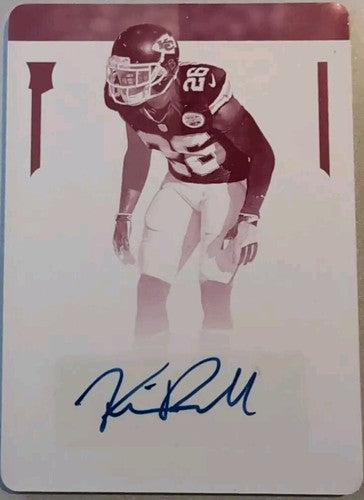 KeiVARAE RUSSELL 2016 Panini National Treasures AUTO PRINTING PLATE #1/1 Bengals