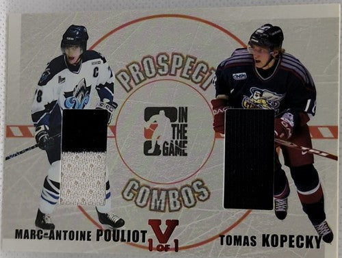 Tomas KOPECKY Marc-Antoine POULIOT 2004-05 ITG DUAL Game Used Jersey PATCH #1/1