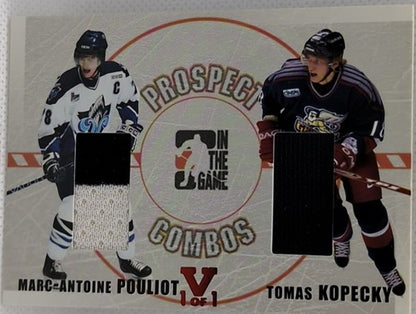 Tomas KOPECKY Marc-Antoine POULIOT 2004-05 ITG DUAL Game Used Jersey PATCH #1/1