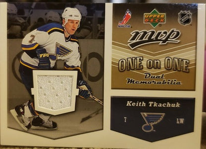 Martin HAVLAT Keith TKACHUK 2006-07 UD MVP NHL Dual Game Used Worn Jersey Relic