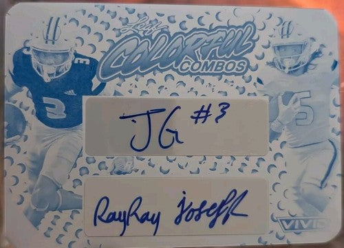 Jacolby GEORGE Ray Ray JOSEPH 2024 Leaf Vivid DUAL AUTO PRINTING PLATE 1/1 Miami