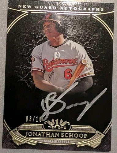 JONATHAN SCHOOP 2015 Topps Tier One New Guard SILVER INK AUTO /10 Orioles Tigers
