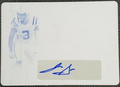 JaCOBY STEVENS 2021 Leaf Trinity XRC DUAL RC AUTO PRINTING PLATE SP #1/1 Eagles