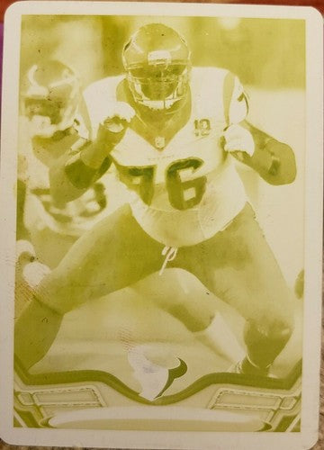 DUANE BROWN 2013 Topps Mini Yellow PRINTING PLATE SP #1/1 of 1 Alex Smith ERROR