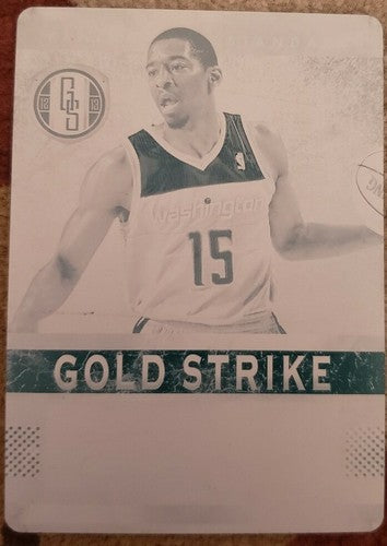 JORDAN CRAWFORD 2012-13 Gold Standard Strike PRINTING PLATE SP #1/1 of 1 Wizards
