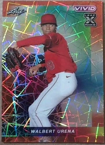 WALBERT URENA 2023 Leaf Vivid RC ORANGE LASER PRIZM REFRACTOR SP #1/1 Angels of