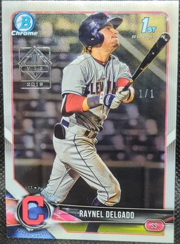 RAYNEL DELGADO 2019 Topps Transcendent VIP PARTY 2018 Bowman Chrome RC SP 1/1 of