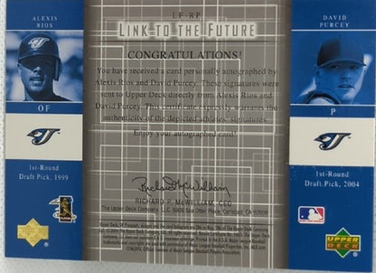 Alex RIOS David PURCEY 2004 Upper Deck SP Prospects RC DUAL AUTO #/100 Blue Jays
