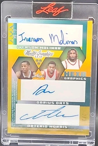 Kris MURRAY Jalen WILSON Kevin McCULLAR 2022-23 Leaf MultiGraphics AUTO GOLD #/3