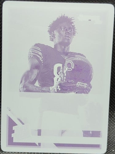 RILEY RIDLEY 2019 Panini Donruss Rated RC PRINTING PLATE SP #1/1 Bears One of