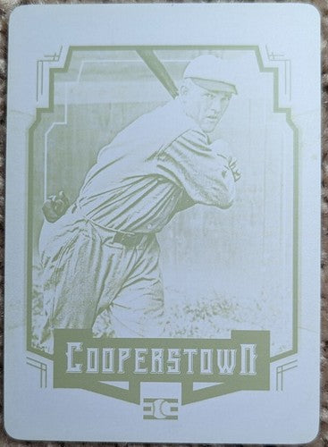 ROGERS HORNSBY 2015 Panini Cooperstown HOF PRINTING PLATE #1/1 Cardinals One of