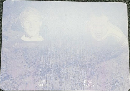 Eddie SHORE King CLANCY 2017-18 In the Game Used DUAL PRINTING PLATE #1/1 Bruins