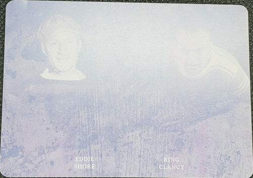 Eddie SHORE King CLANCY 2017-18 In the Game Used DUAL PRINTING PLATE #1/1 Bruins