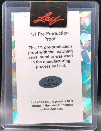 KYLE PHILIPS 2022 Leaf Pro Set RC AUTO PROOF Silver Cracked Ice SP 1/1 of Titans