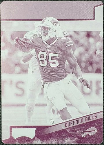 CHARLES CLAY 2018 Panini Playoff PRINTING PLATE 1/1 Bills Cardinals 2019 Patches