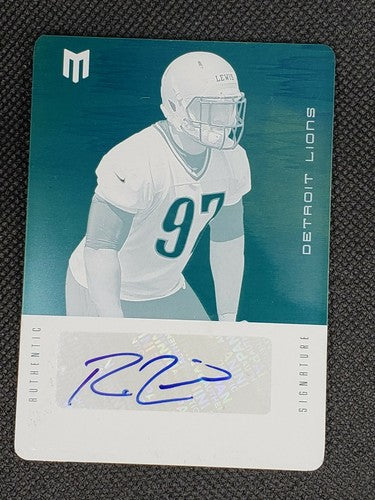 RONNELL LEWIS 2012 Panini Momentum RC DUAL AUTO PRINTING PLATE SP #1/1 Lions 189