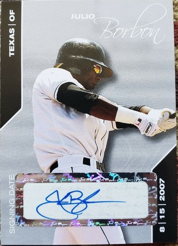 JULIO BORBON 2008 Just Minors Rookie AUTO Autograph SP #10/10 EBAY 1/1 Rangers