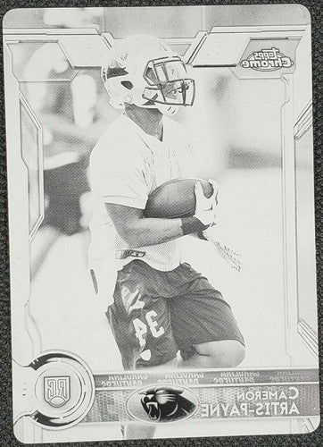 CAMERON ARTIS-PAYNE 2015 Topps Chrome RC PRINTING PLATE SP #1/1 Panthers One of