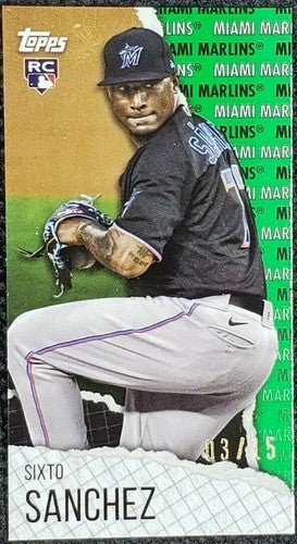 SIXTO SANCHEZ 2021 Topps Rip Card MINI RC GREEN Parallel SP #/15 Miami Marlins