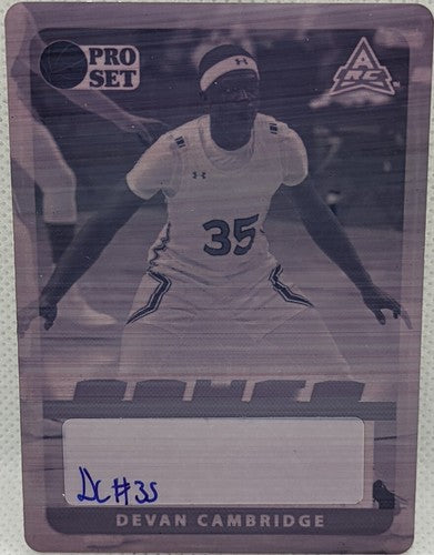 DEVAN CAMBRIDGE 2021-22 Leaf Pro Set Power RC AUTO PRINTING PLATE SP #1/1 One of