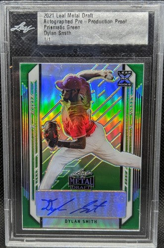 DYLAN SMITH 2021 Leaf Metal Draft RC PRE-PRODUCTION PROOF AUTO SP #1/1 of Tigers