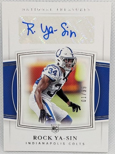 ROCK YA-SIN 2019 Panini National Treasures Rookie RC AUTO SP #01/99 Colts Ravens